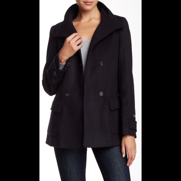 Barbour Jackets & Blazers - Barbour Maritime wool/cashmere black pea coat.